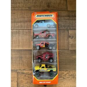 Matchbox MBX Off Road 5-Pack Die-Cast Trucks Cars Set Mattel Factory Sealed